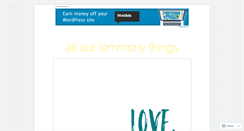 Desktop Screenshot of lemmonythings.com